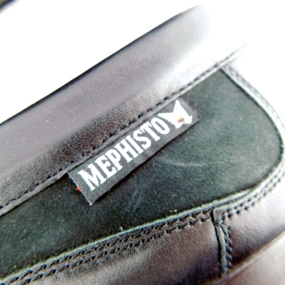 MEPHISTO Black Nubuck Leather Slip On Loafers 10 - Picture 5 of 9